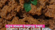 Tips daging sapi empuk rendang