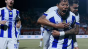 Selebrasi gol Adam Alis ke gawang Borneo FC