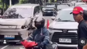 Wuling Darion EV kecelakaan di Joglo