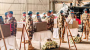 penghormatan jenazah prajurit TNI UNIFIL